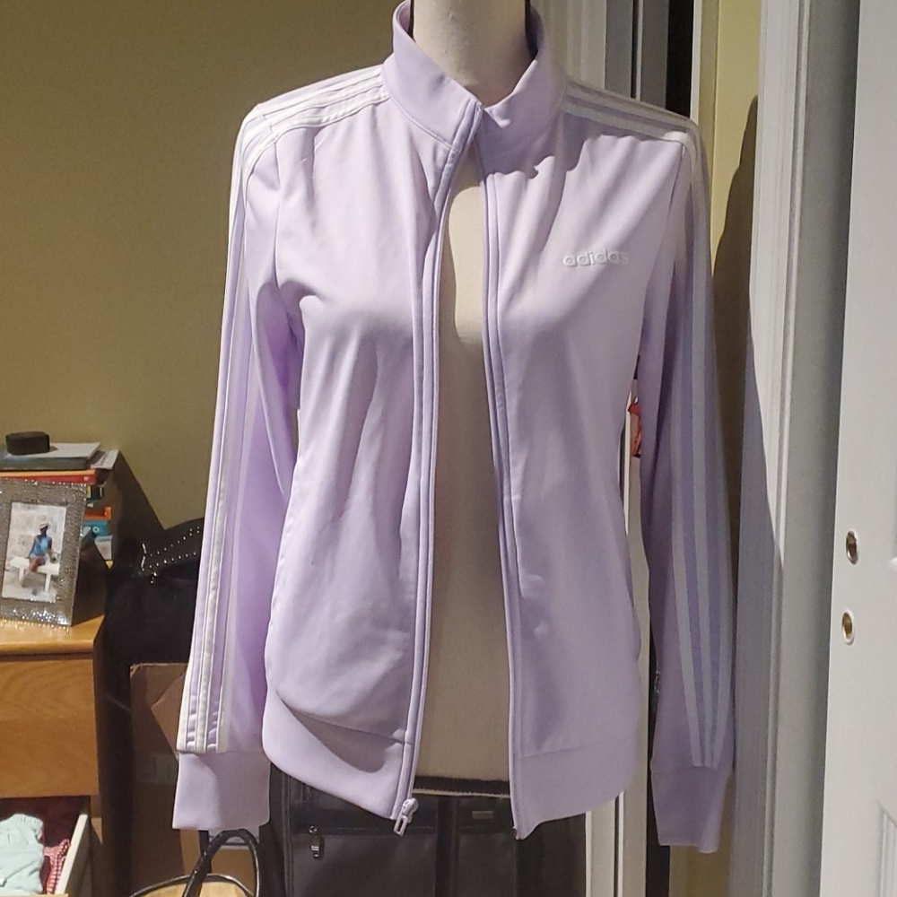 Adidas lavender tracksuit jacket Size S